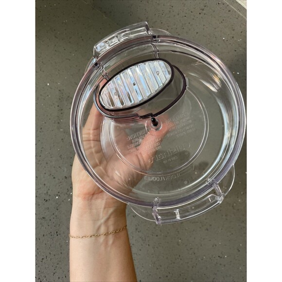 Cuisinart Food Processor Lid Replacement Parts CBFP-10 Cover + CBFP-FTP Pusher - Picture 9 of 9